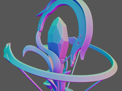 Elysias Staff -- Honkai Impact 3rd -- 3d Printable Cosplay Prop 3D Print Model