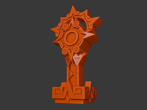 Pyro Gnosis -- Genshin Impact -- Gnosis of Mavuika -- 3D Printable -- Print-In-Place 3D Print Model