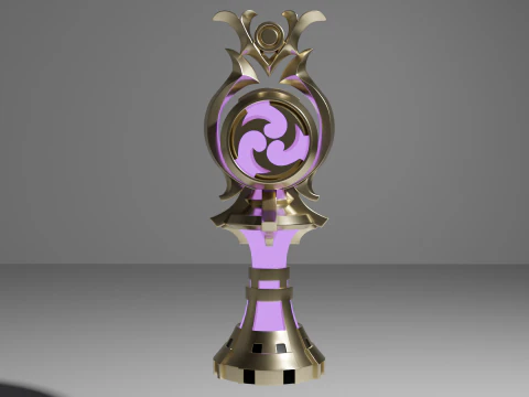 Electro Gnosis -- Genshin Impact -- Dapat Dicetak 3D -- Cetak Di Tempat Model Cetak 3D