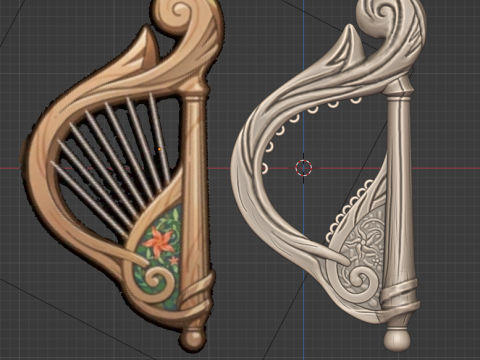 Windblume Lyre -- Genshin Impact -- 3D Printable -- Venti Cosplay 3D Print Model