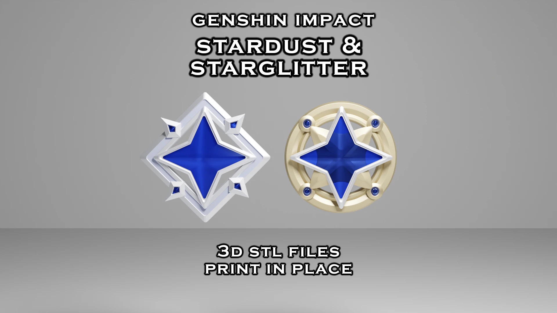 Genshin Impact -- Masterless Starglitter and Masterless Stardust -- 3D Printable Figurines 3D Print Model .c4d .max .obj .3ds .fbx .stl .blend 