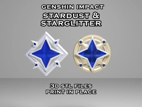 Genshin Impact -- Masterless Starglitter et Masterless Stardust -- Figurines imprimables en 3D Modèles 3D en vedette