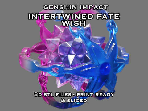 Genshin Impact Wish - 얽힌 운명 - 3D 인쇄 가능한 조각상 3D 프린트 모델