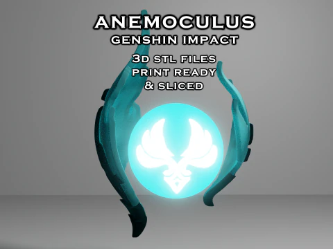Anemoculus -- Genshin Impact -- Con slot LED -- Statuetta stampabile in 3D Modello di stampa 3D