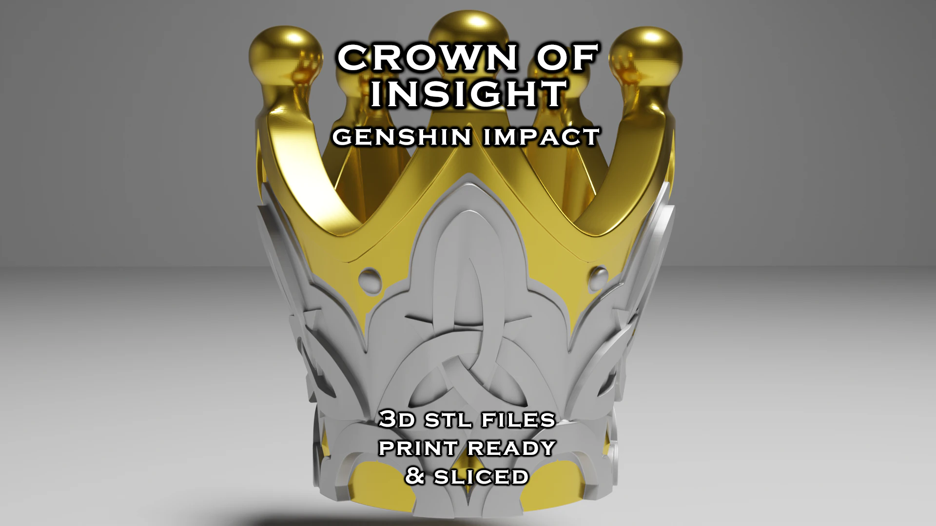 Crown of Insight -- Genshin Impact -- 3D Printable Keychain 3D Print Model .c4d .max .obj .3ds .fbx .stl .blend 
