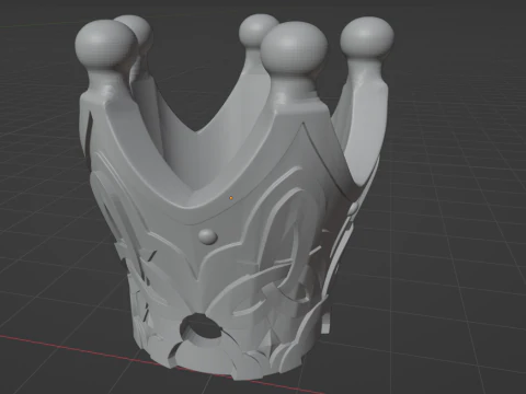 Crown of Insight -- Genshin Impact -- 3D Printable Keychain 3D Print Model