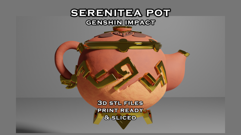 Serenitea Pot -- Genshin Impact -- 3D Printable Keychain 3D Print Model .c4d .max .obj .3ds .fbx .stl .blend 