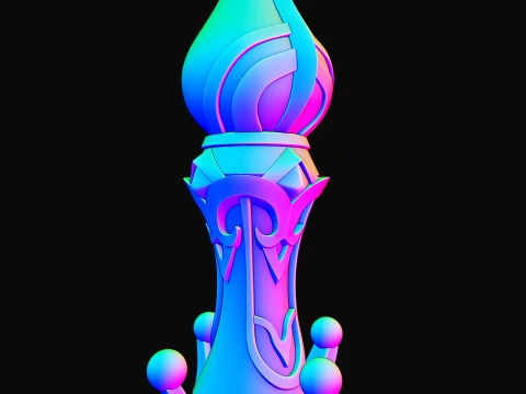 Hydro Gnosis -- Genshin Impact -- Gnosis of Furina -- 3D Printable Cosplay Prop 3D Print Model