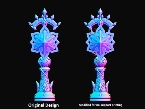 Cryo Gnosis -- Genshin Impact -- Gnosis of Tsaritsa -- 3D Print-In-Place 3D Print Model