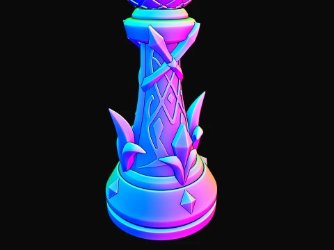 Cryo Gnosis -- Genshin Impact -- Gnosis of Tsaritsa -- 3D Print-In-Place 3D Print Model