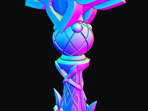 Cryo Gnosis -- Genshin Impact -- Gnosis of Tsaritsa -- 3D Print-In-Place 3D Print Model