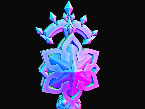 Cryo Gnosis -- Genshin Impact -- Gnosis of Tsaritsa -- 3D Print-In-Place 3D Print Model