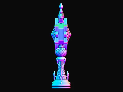 Cryo Gnosis -- Genshin Impact -- Gnosis of Tsaritsa -- 3D Print-In-Place 3D Print Model