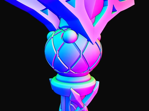 Cryo Gnosis -- Genshin Impact -- Gnosis of Tsaritsa -- 3D Print-In-Place 3D Print Model
