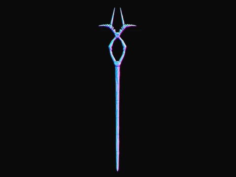 Eyjafjalla Staff -- Arknights -- 3D Printable Cosplay Prop -- STL Files 3D Print Model