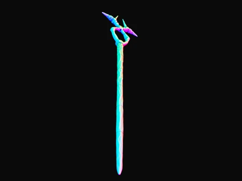Eyjafjalla Staff -- Arknights -- 3D Printable Cosplay Prop -- STL Files 3D Print Model