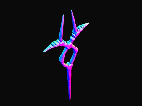 Eyjafjalla Staff -- Arknights -- 3D Printable Cosplay Prop -- STL Files 3D Print Model