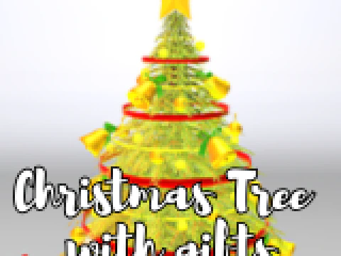 Christmas Tree And Gifts 3D Model