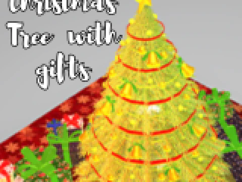 Christmas Tree And Gifts 3D Model