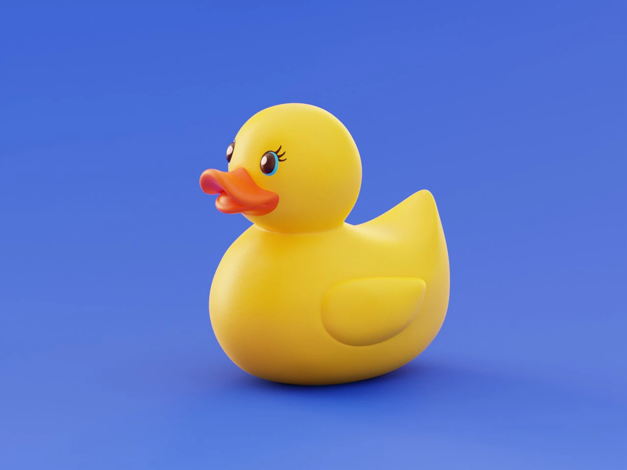Rubber Duck Bath Toy Stylized Illustration Low-Poly Low-poly 3D Model .c4d .max .obj .3ds .fbx .stl .blend 