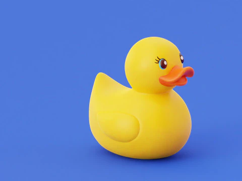 Rubber Duck Bath Toy Stylized Illustration Low-Poly Low-poly 3D Model