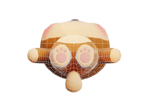 Cartoon Dog Character Shiba Chibi Kawaii Low-poly 3D Model
