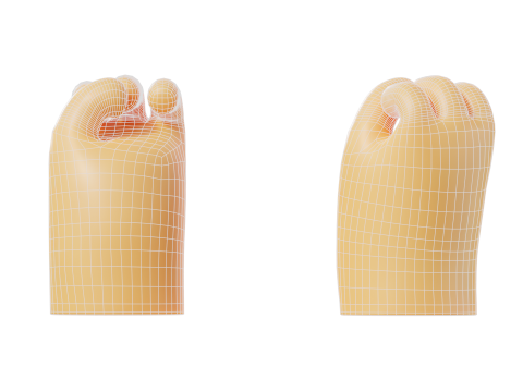Cartoon Hands Pack Illustration Icon Low-poly 3D Model