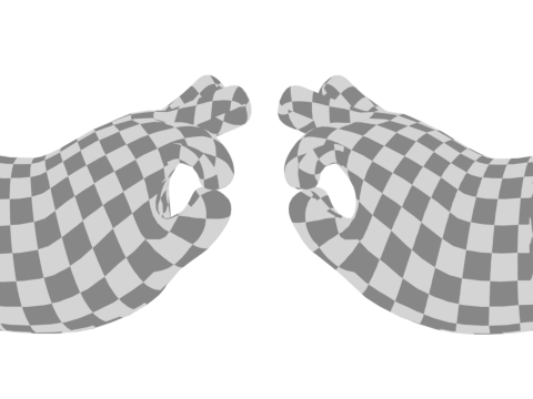 Cartoon Hands Pack Illustration Icon Low-poly 3D Model