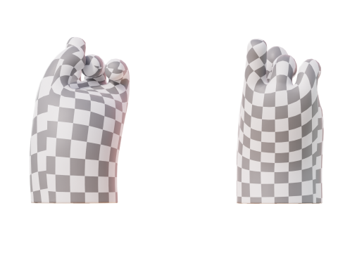 Cartoon Hands Pack Illustration Icon Low-poly 3D Model