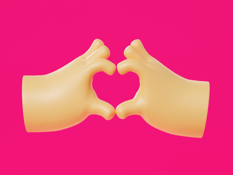 Cartoon Hands Pack Illustration Icon Low-poly 3D Model