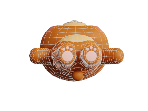 Caricatura Oso Chibi Kawaii Personaje Rigged Animado Modelo 3D