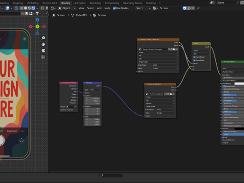 Мультфильм "Руки держат стилизованный смартфон" 3D Модель