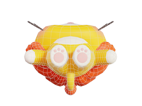 Personaggio dei cartoni animati di leone Chibi Kawaii Modello 3D