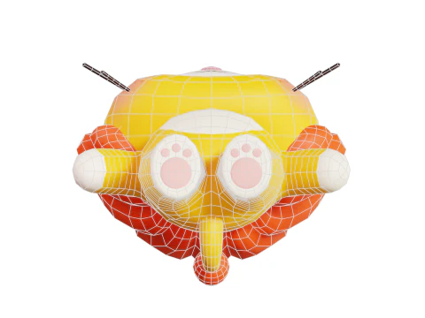 Lion Cartoon Character Chibi Kawaii 3D Model
