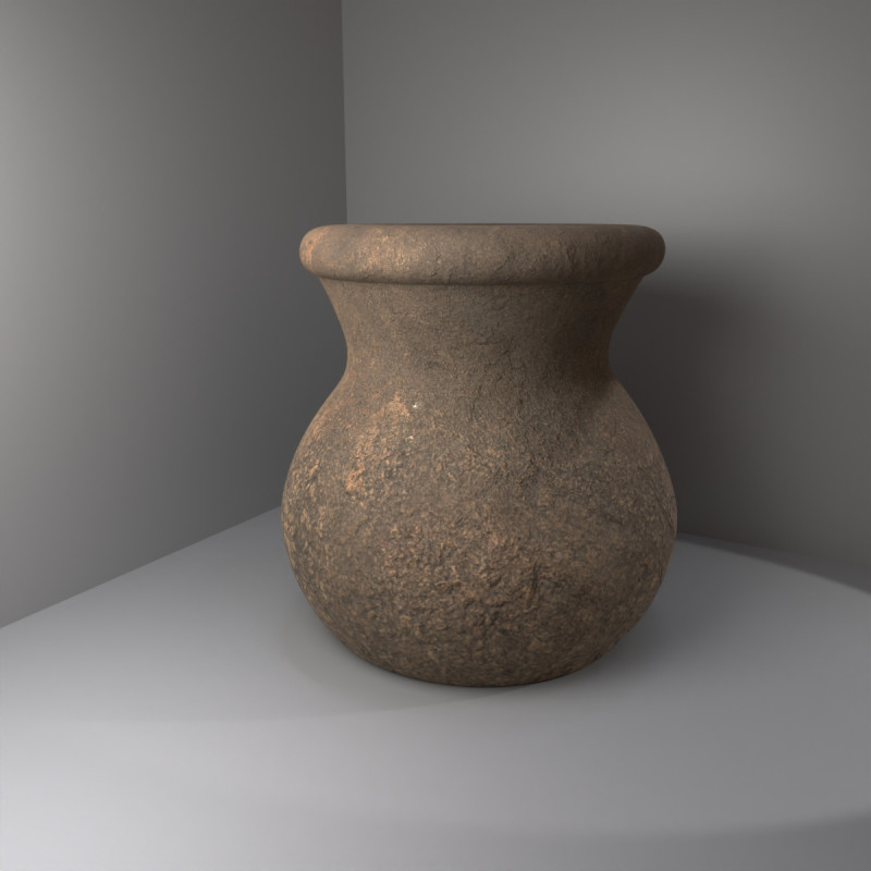 Ancient stone vase 3D 模型 .c4d .max .obj .3ds .fbx .stl .blend 