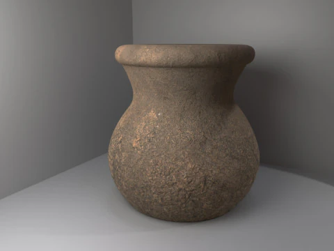 Starożytny kamienny wazon Model 3D