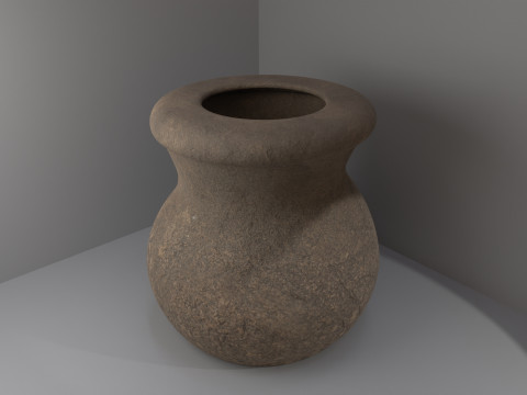 Ancient stone vase 3D 模型