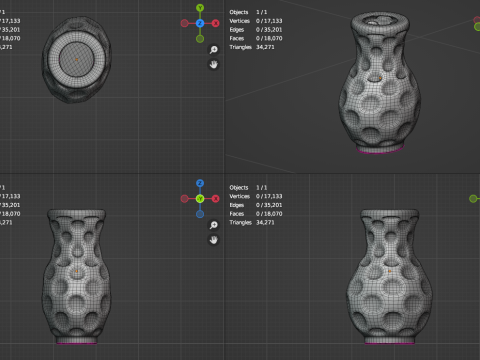 Porcelain vase 3Dモデル