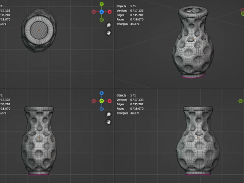 Porcelain vase 3D Model