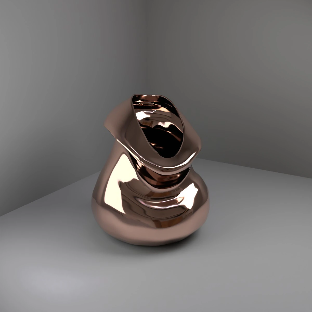 Copper vase 3D Model .c4d .max .obj .3ds .fbx .stl .blend 