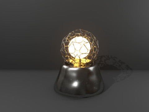 Lamp with a metal mesh in an industrial style Modelo 3D