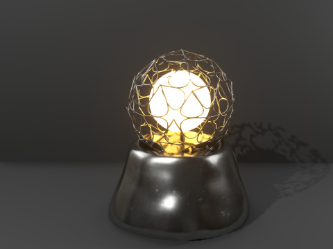 Lamp with a metal mesh in an industrial style 3D Modell