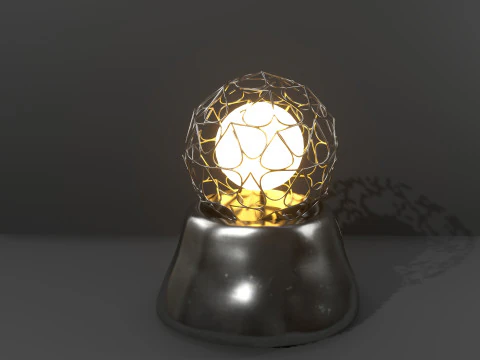 Lamp with a metal mesh in an industrial style 3D Model