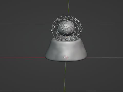 Lamp with a metal mesh in an industrial style 3D Modell