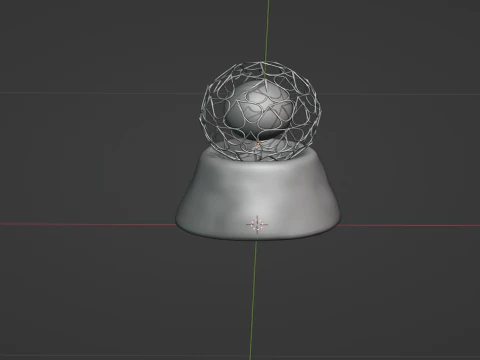 Lamp with a metal mesh in an industrial style 3D Model