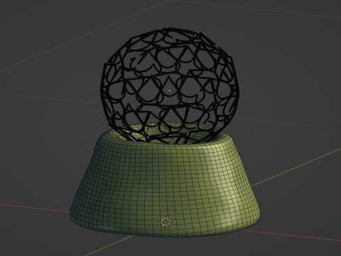 Lamp with a metal mesh in an industrial style 3D Modell