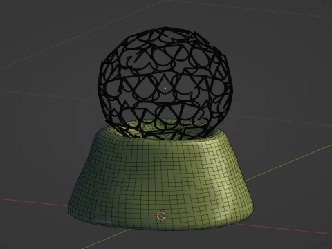 Lamp with a metal mesh in an industrial style 3D Model
