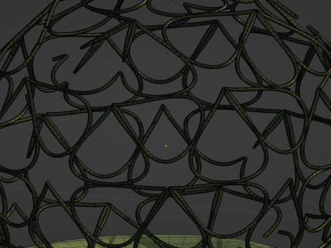 Lamp with a metal mesh in an industrial style 3D Modell