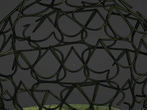 Lamp with a metal mesh in an industrial style 3D Model
