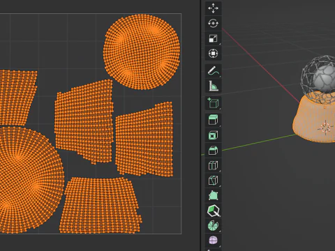 Lamp with a metal mesh in an industrial style 3D Model